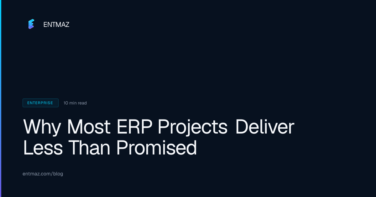 Pourquoi la plupart des projets ERP tiennent moins que promis